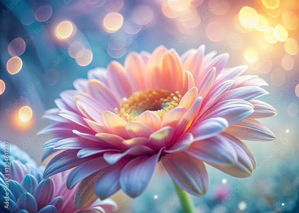 Obraz premium Peaceful Tender Close Up: Long Exposure Flower Petals, Soft Light, Delicate Bloom