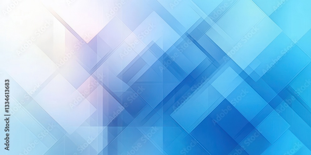 Obraz premium Abstract Digital Design with Minimal Geometric Shapes in Blue Tones for Business and Technology Concepts