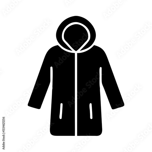 rain coat  icon isolated on transparent background 
