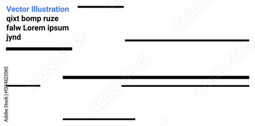 Text blocks with varying lengths aligned horizontally, separated by black lines for structure. Ideal for web design, content layout, minimalist themes, branding, presentation, typography focus