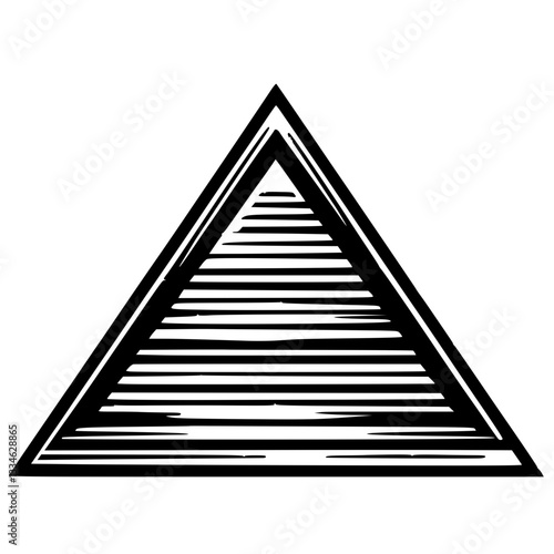 Pyramid sketch silhouette