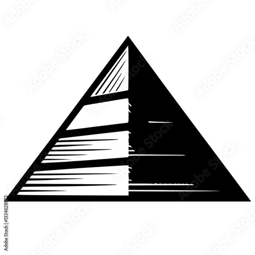 Pyramid sketch silhouette