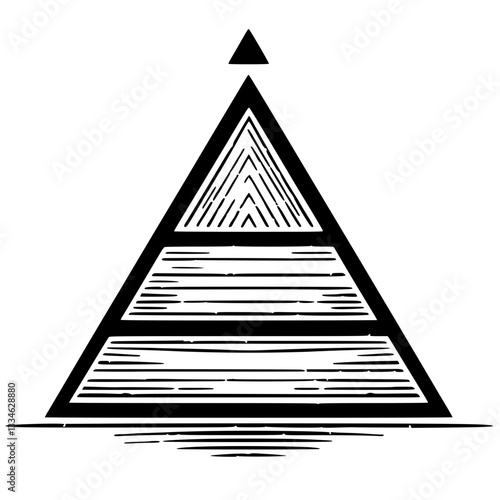 Pyramid sketch silhouette