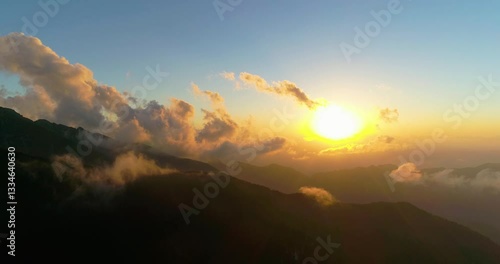 sunrise in the mountains