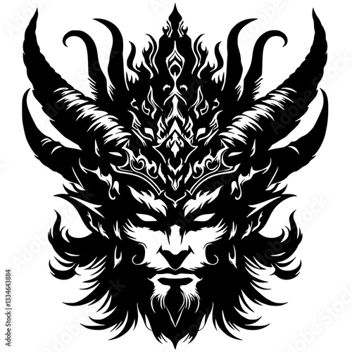 Creepy devil silhouette