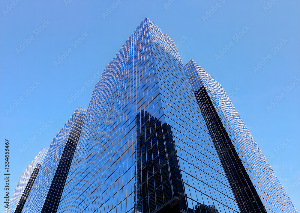 Reflective skyscrapers, business office buildings
Reflective skyscrapers, business office buildings