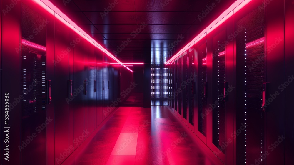 Fototapeta premium Minimalistic Abstract Representation of Magnetic Data Storage Technology Concept