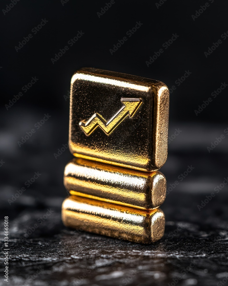Golden bar symbolizing financial growth and investment opportunities. Golden bar symbolizing financial growth and investment opportunities.