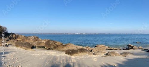 Obraz na płótnie Beig-Meil au long de la côte en Bretagne Cornouaille Finistère France w salonie