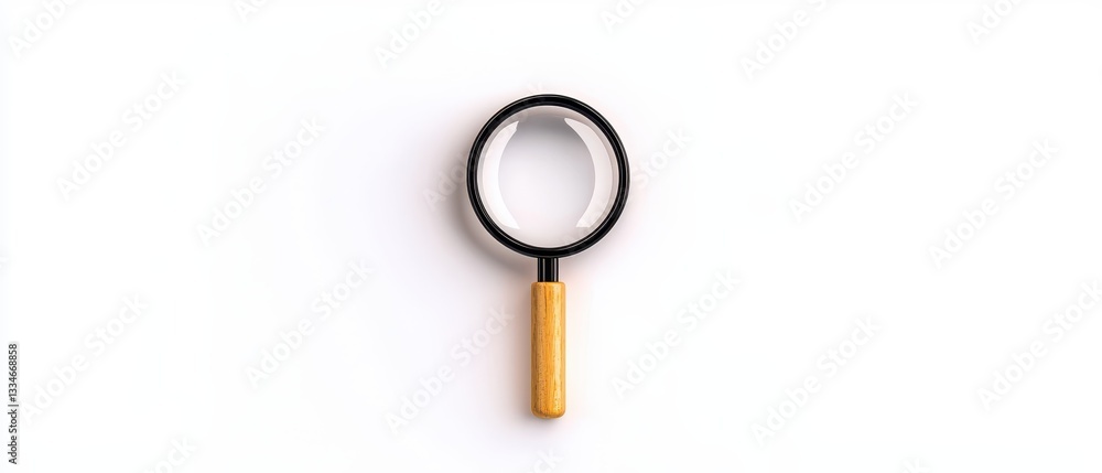 custom made wallpaper toronto digitalMagnifying glass on a white background, symbolizing research and scrutiny.