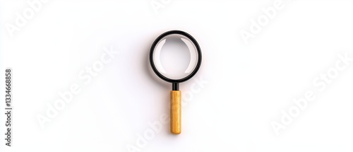 Wallpaper Mural Magnifying glass on a white background, symbolizing research and scrutiny. Torontodigital.ca