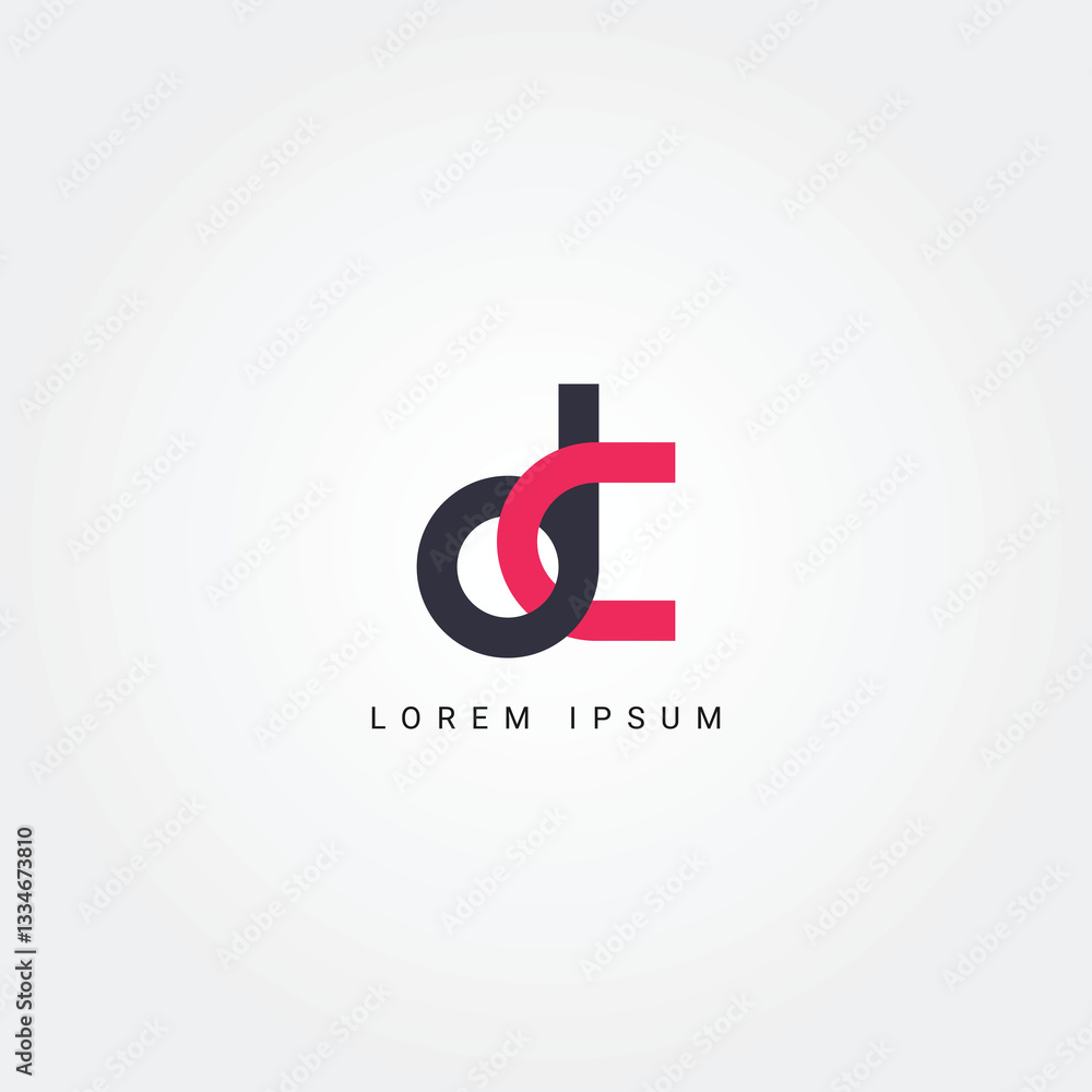 Abstract Minimal Artistic Letter DC CD Logo Design. Initial Based Letter Logo Symbol Abstract Minimal Artistic Letter DC CD Logo Design. Initial Based Letter Logo Symbol