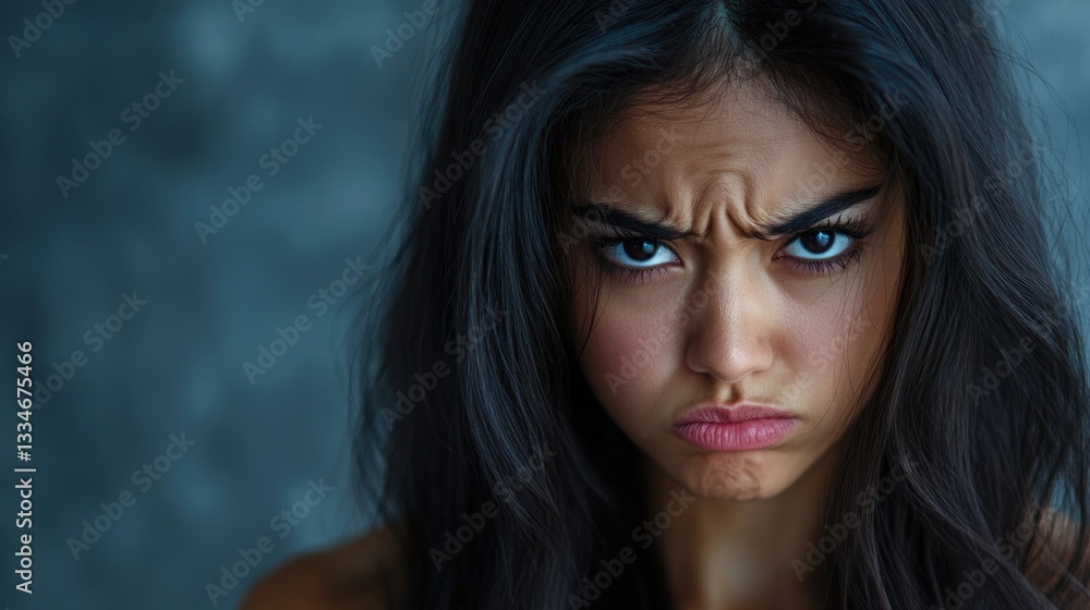 Expressions of Contempt: Portrait of a Beautiful Latina Woman with an Arrogant and Moody Demeanor Expressions of Contempt: Portrait of a Beautiful Latina Woman with an Arrogant and Moody Demeanor