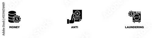 Mal banner web icon vector illustration concept of money anti laundering with icon of bank income security washing 
