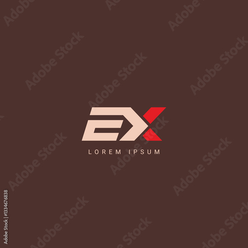 Abstract Minimal Artistic Letter XE EX Logo Design. Initial Based Letter Logo Symbol