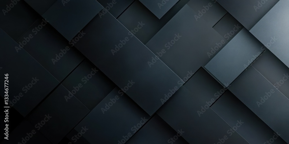 Fototapeta premium Abstract Geometric Pattern with Dark Monochromatic Design and Soft Gradients for Modern Minimalist Background