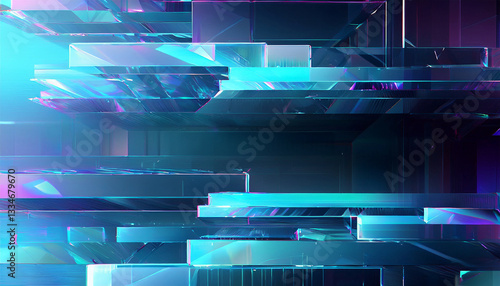 青のグラデーションのスタイリッシュな模様の背景