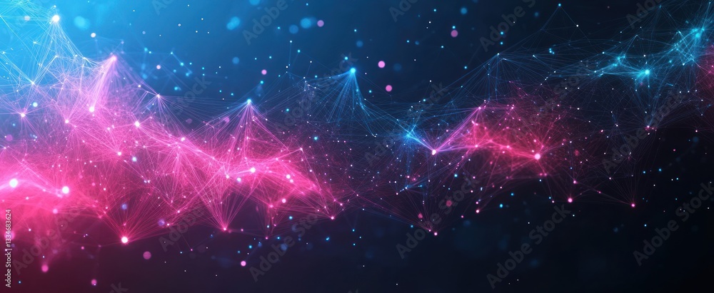 Fototapeta premium Global Network Connection Abstract Digital Art Big Data Visualisation Futuristic Technology Communication Design