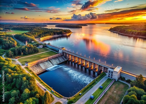 Wallpaper Mural Stunning Aerial View of St. Petersburg Dam, Russia - Engineering Marvel Torontodigital.ca