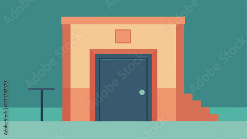 Missing Accessible Signage A scene featuring a building entrance without any signs indicating its accessibility features leaving a person unsure of how to enter.