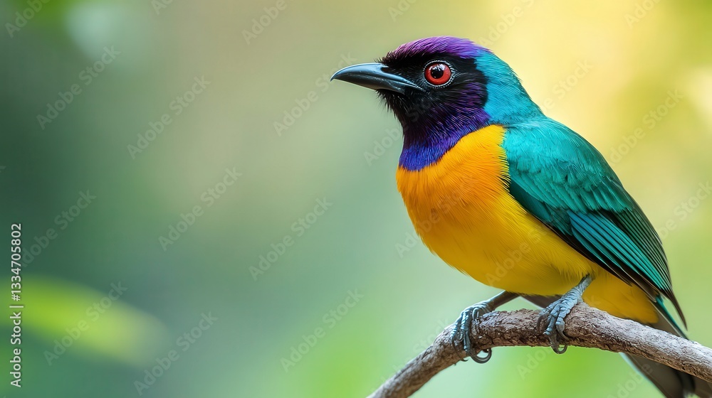 Obraz premium close up of bird is sitting on the bench in the nature, bird in the nature