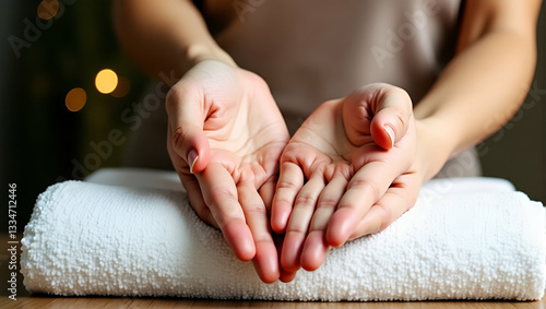 Relaxing Hands Massage in Spa Salon: Experience Ultimate Wellness with Foot Care Treatments - Perfect for Stock Photos Showcasing Serenity and Health Benefits