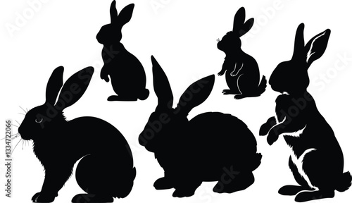Easter Bunny, Easter Sunday, bunny silhouette vector