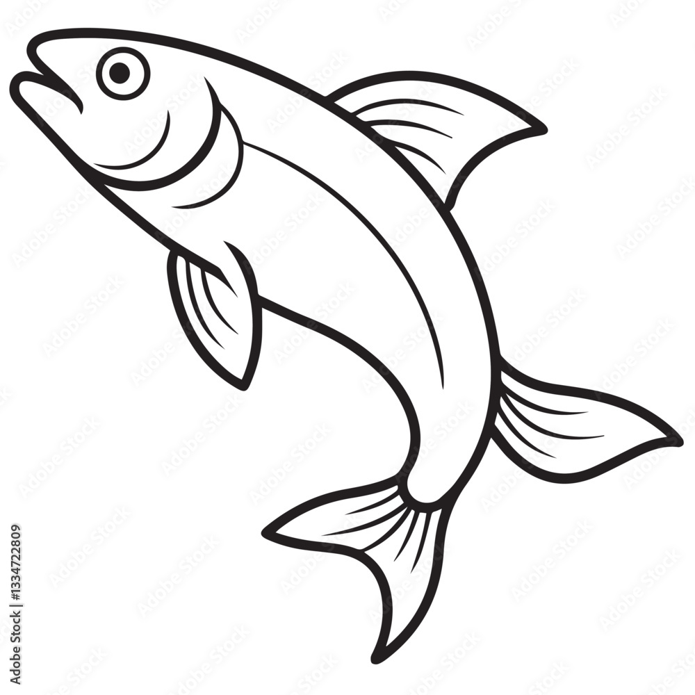 Fototapeta premium Fish Coloring Page