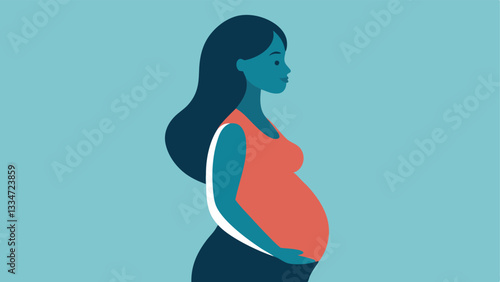 Pregnant Woman Silhouette A gentle silhouette of a pregnant woman surrounded by stylized stretch marks that appear lighter and fade underlining the treatments efficacy.