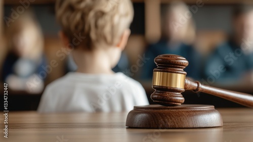 Emotional Turmoil of Divorce Court, a visual representation of a child's distress during custody battles, highlighting the importance of child advocacy and rights in parental separation