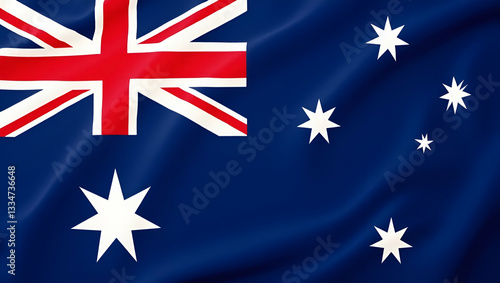 Australian flag and Southern Cross border frame with patriotic copy space for Australia Day concept as Proud Australian flag and iconic Southern Cross constellation framing patriotic space for Austral