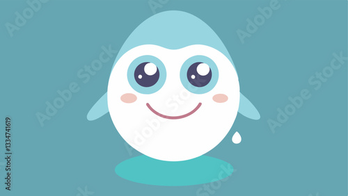 Puffiness Relief A e character representing the eye looking distressed due to puffiness then happily relieved after applying eye cream infused with exosomes.
