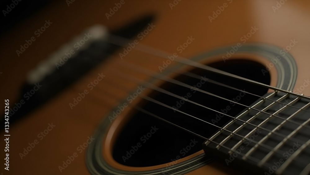 Close up of vibrating string acoustic guitar concept as Close up of vibrating string on acoustic guitar illustrating musical performance and craftsmanship in detailed photography. in Photo Stock Con Close up of vibrating string acoustic guitar concept as Close up of vibrating string on acoustic guitar illustrating musical performance and craftsmanship in detailed photography. in Photo Stock Con