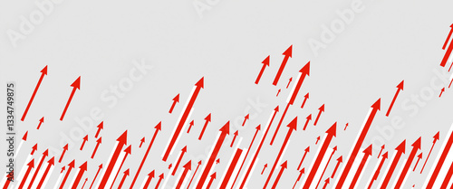red upward arrows on gray b...