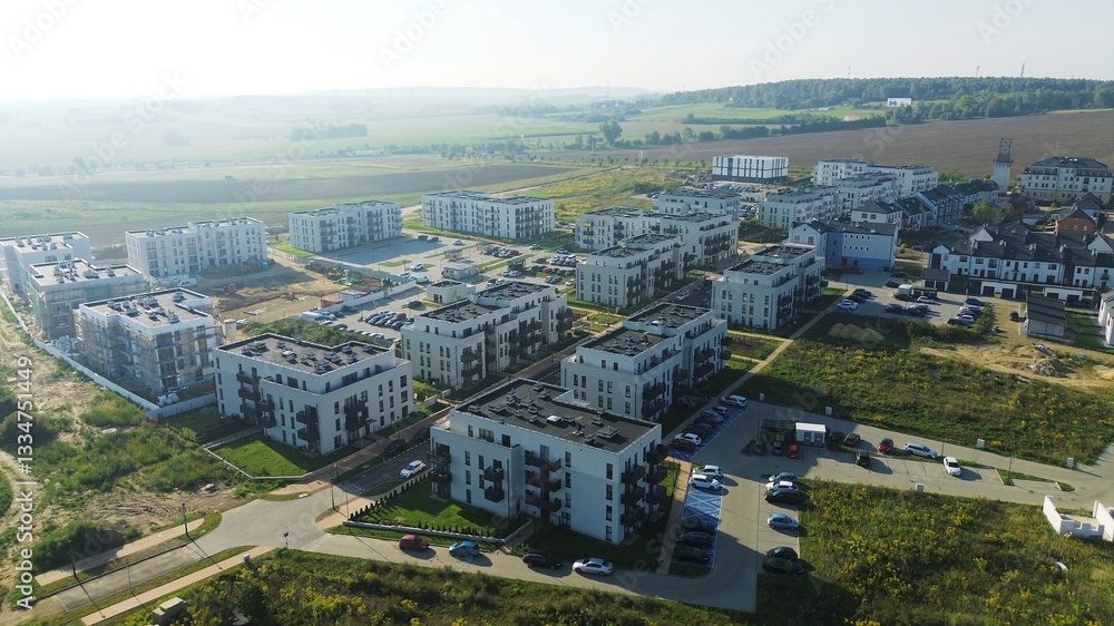 Fototapeta premium Drone Shot of New Residential Development