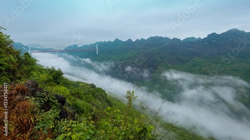 waterfall in the mountains
