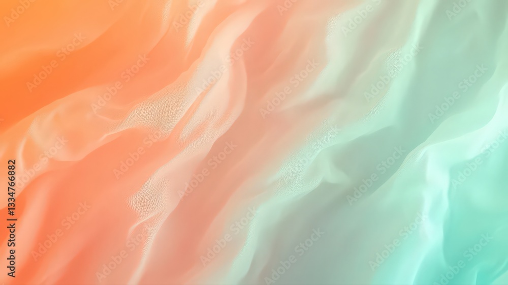 Obraz premium Abstract Peach And Mint Fabric With Silver Glitter Texture