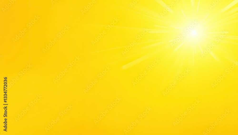 Obraz premium Modern Sunshine Wallpaper with Bright Light Rays on a Golden Yellow Background