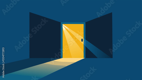 Open Door with Light An open door with bright light coming through symbolizing hope freedom and the possibility of escape from trafficking situations.