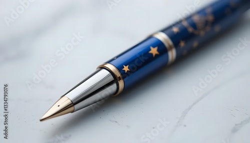European Union elegant pen with blue and gold design representing European professionalism and prestige