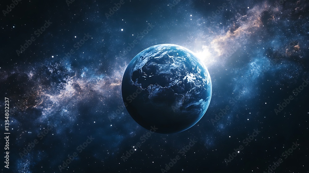 Obraz premium Earth from Space: A Celestial View of Our Planet