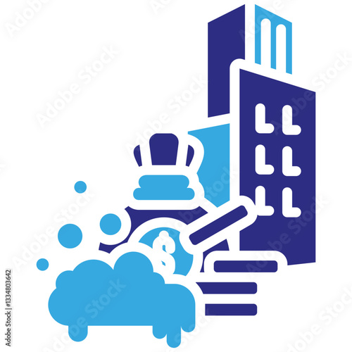 Money Laundering icon in Glyph Dual Color Style. Simple Vector Design. Simple Vector Glyph Icon