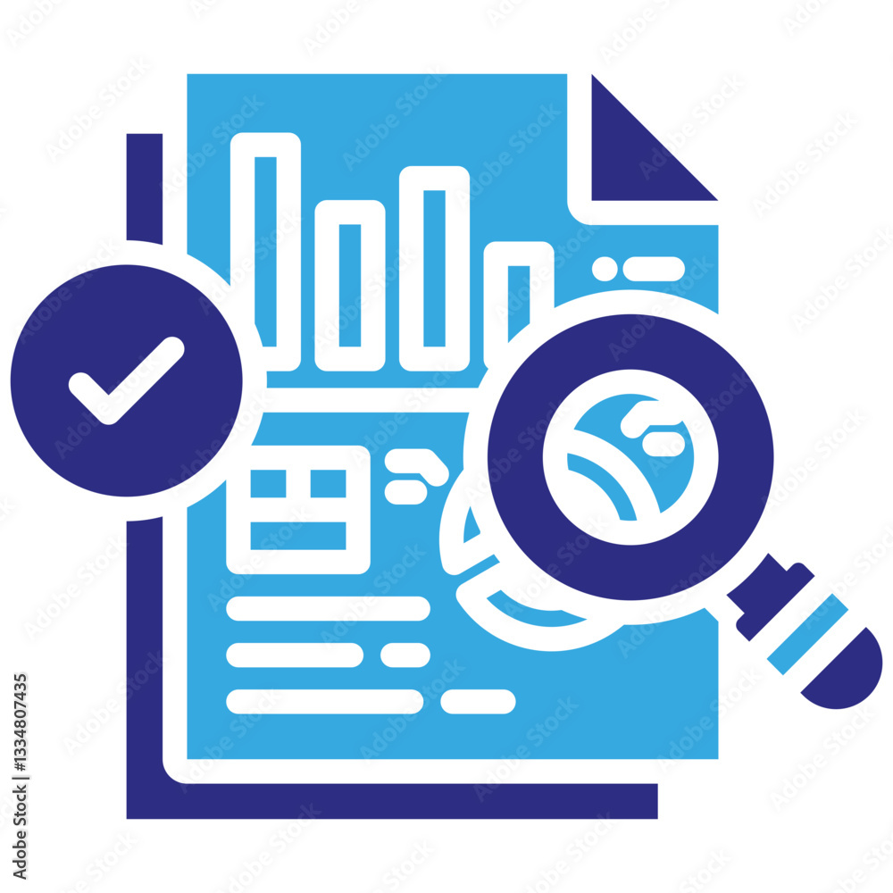 Data Analytics icon in Glyph Dual Color Style. Simple Vector Design. Simple Vector Glyph Icon Data Analytics icon in Glyph Dual Color Style. Simple Vector Design. Simple Vector Glyph Icon