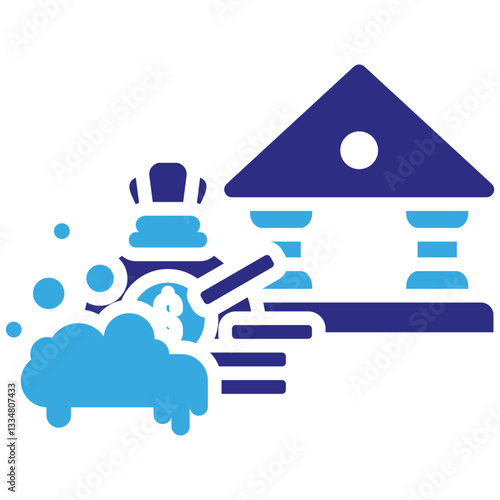 Corruption icon in Glyph Dual Color Style. Simple Vector Design. Simple Vector Glyph Icon