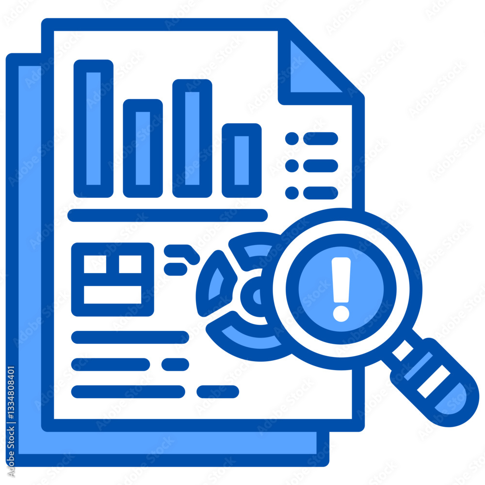 Risk Analysis icon in Blue Color Style. Simple Vector Design. Simple Vector Flat Icon Risk Analysis icon in Blue Color Style. Simple Vector Design. Simple Vector Flat Icon