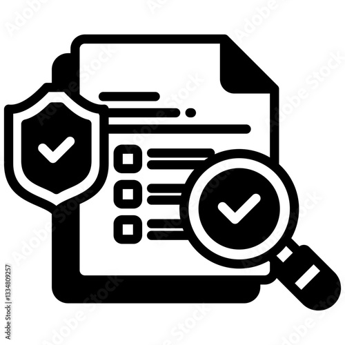 Compliance Audit icon in Mix Filled Style. Simple Vector Design. Simple Vector Outline Filled Icon