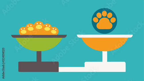 Pet Food Compared to Meals Two bowls on a table
