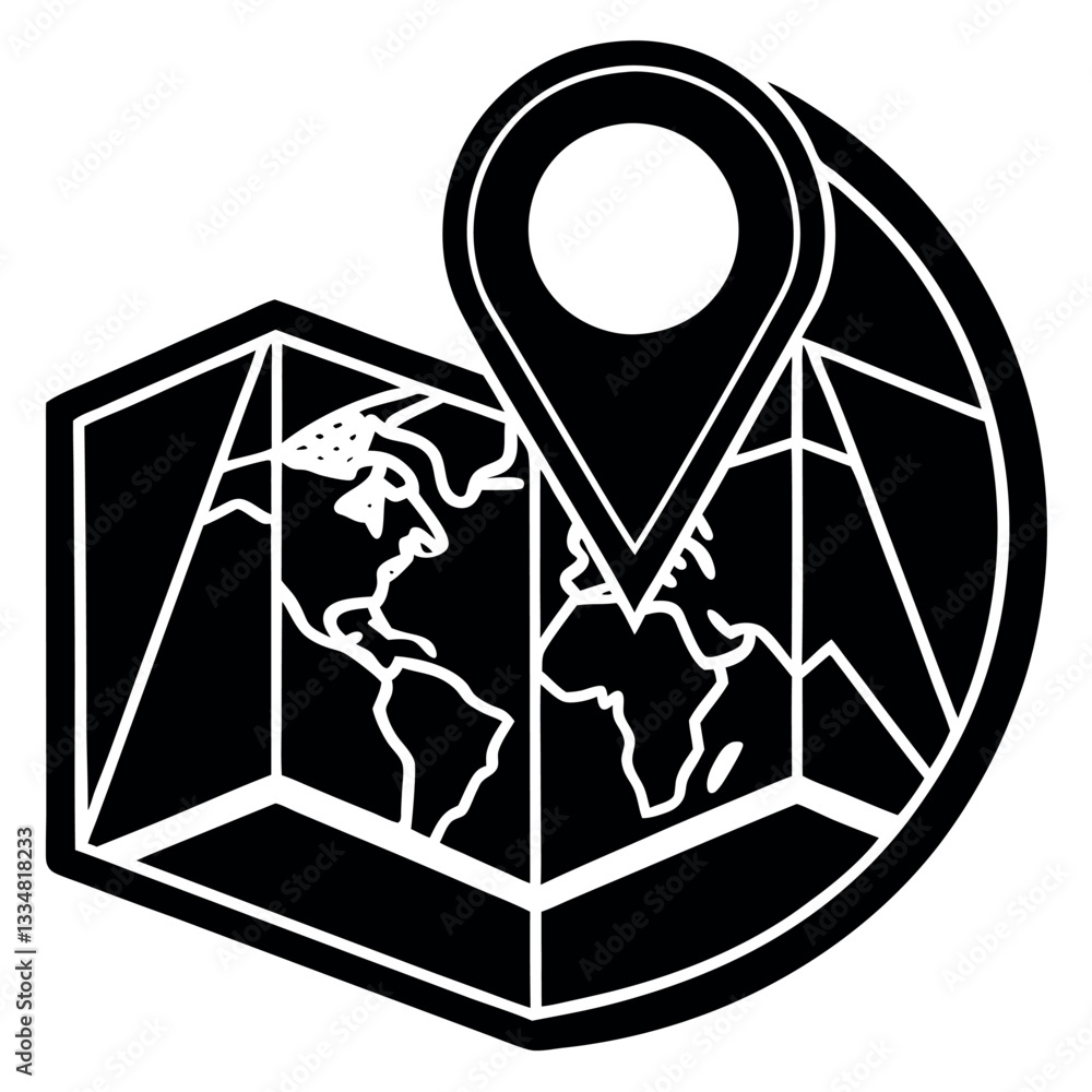 Map icon. Map icon.