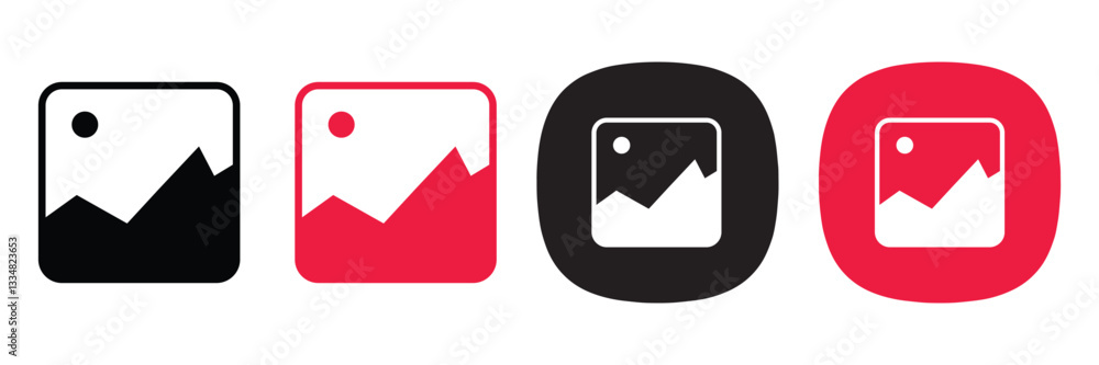Collection of picture or photo icon vector on white background Collection of picture or photo icon vector on white background
