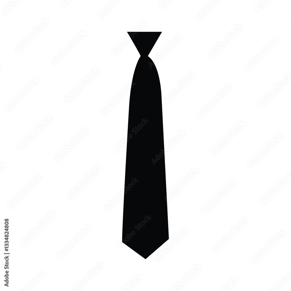 Tie silhouette icon vector on white background Tie silhouette icon vector on white background